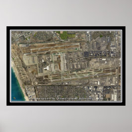 Los Angeles Intl Airport California Satellite Kart Poster