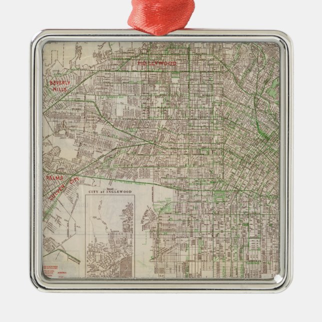 Los Angeles, Kalifornien 2 Julgransprydnad Metall (Framsidan)