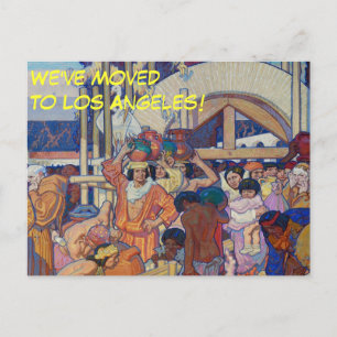 Los Angeles Kalifornien adressändring Meddelande Vykort