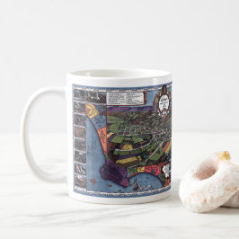 Los Angeles, Kalifornien, Antique Aerial City Kart Kaffemugg