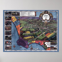 Los Angeles, Kalifornien, Antique Aerial City Kart