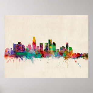 Los Angeles Kalifornien Cityscapehorisont Poster
