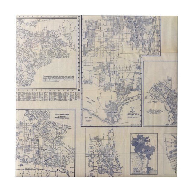 Los Angeles Kalifornien Kakelplatta (Framsidan)