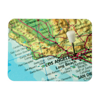Los Angeles, Kalifornien Karta Magnet