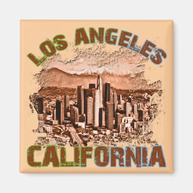 Los Angeles, Kalifornien Magnet (Framsidan)