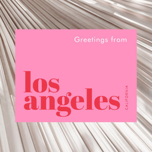 Los Angeles Kalifornien modern rosa röd  Vykort