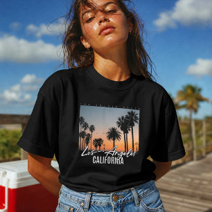 Los Angeles Kalifornien Palm Solnedgång T Shirt