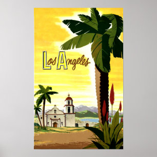Los Angeles, Kalifornien, reseaffisch. Poster