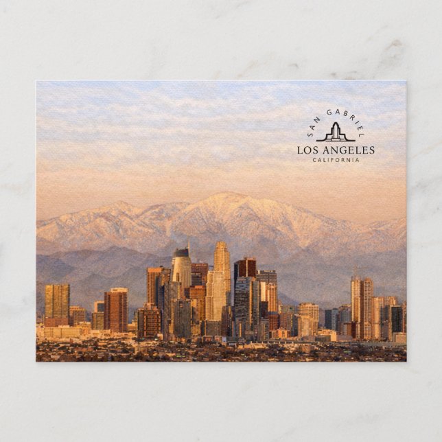 Los Angeles Kalifornien San Gabriel | Elegant Vykort (Framsida)
