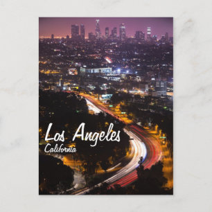 Los Angeles, Kalifornien Skyline på natten Vykort