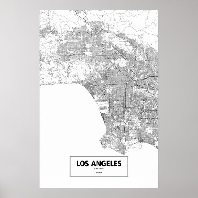 Los Angeles, Kalifornien (svart på vitt) Poster (Framsidan)