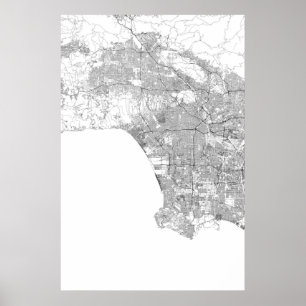 Los Angeles, Kalifornien (svart på vitt, tom) Poster