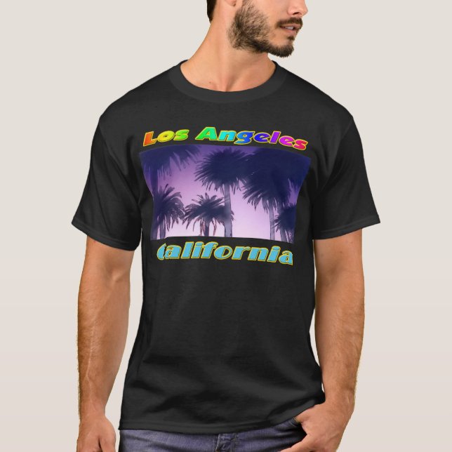 Los Angeles Kalifornien T-tröja T Shirt (Framsida)