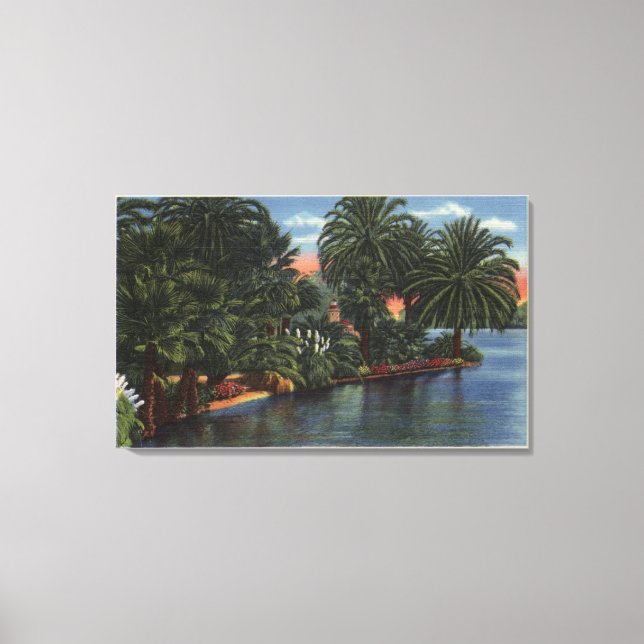 Los Angeles, Kalifornien - Vackerparken Scene Canvastryck (Framsida)