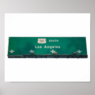 Los Angeles, Kaliforniens gatuskylt Poster