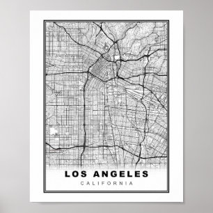 Los Angeles Karta Poster