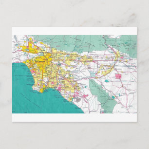 Los Angeles karta Vykort
