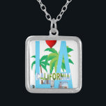 los angeles l a california city usa america silverpläterat halsband<br><div class="desc">Los Angeles L A California City USA USA</div>
