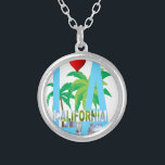 los angeles l a california city usa america silverpläterat halsband<br><div class="desc">Los Angeles L A California City USA USA</div>