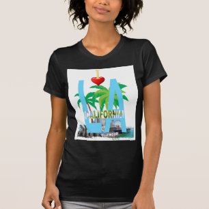 los angeles l a california city usa america t shirt