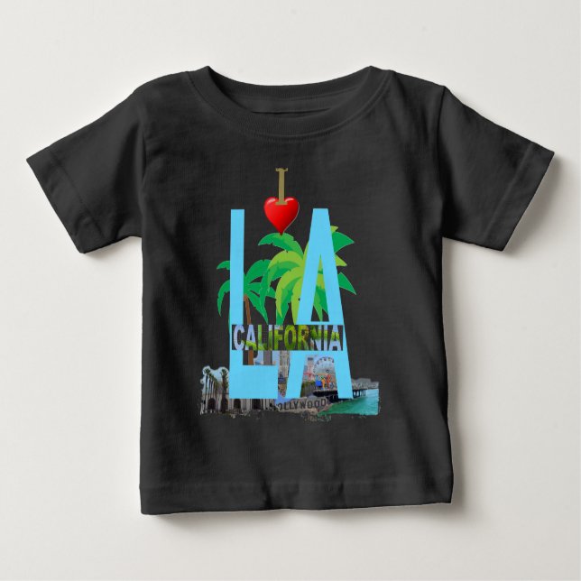 los angeles l a california city usa america t shirt (Framsida)