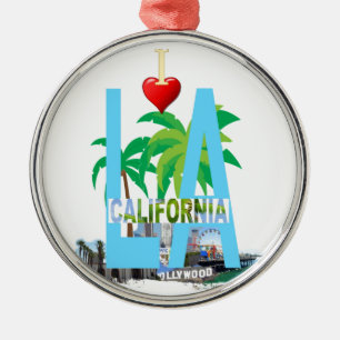 Los Angeles l en Kalifornien stad USA Amerika Julgransprydnad Metall