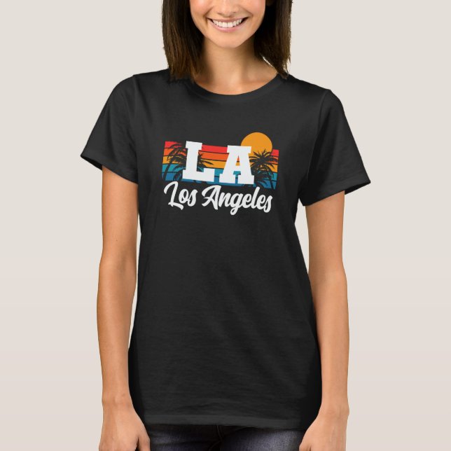 Los Angeles LA California  4 T Shirt (Framsida)