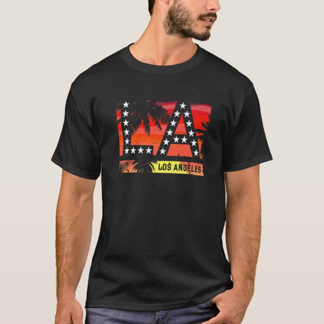 Los Angeles LA California Gift Premium_4 T Shirt (Framsida)