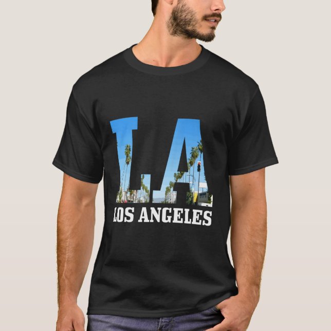 Los Angeles La California Los Angeles T Shirt (Framsida)