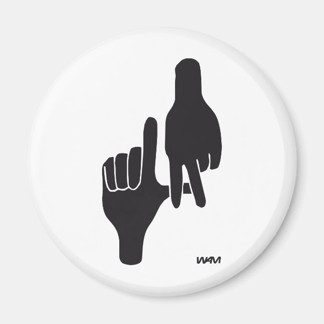 LOS ANGELES LA HAND SIGN MAGNET (Framsidan)