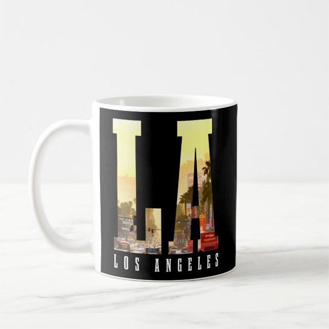 Los Angeles La Skyline California La Kaffemugg (Vänster)