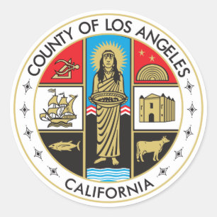 Los Angeles län Runt Klistermärke