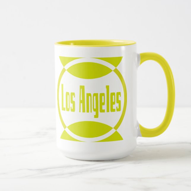 Los Angeles Logotyp Design #1- Lemon Gult Mugg Kop (Höger)