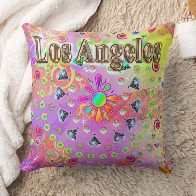 Los Angeles Lucky Golden Pillow Kudde (Filt)