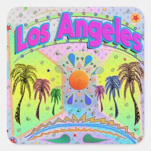Los Angeles Lugn Desire Sticker Fyrkantigt Klistermärke