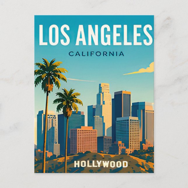 Los Angeles Lyxig Livsstil Vykort (Framsida)