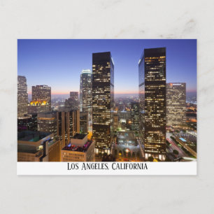Los Angeles med Glowing Ljus, vykort