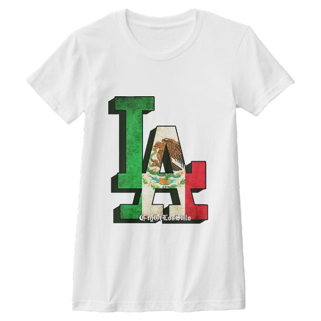 Los Angeles mexikanska flaggan T Shirt (Los Angeles Mexican Flag T-Shirt)