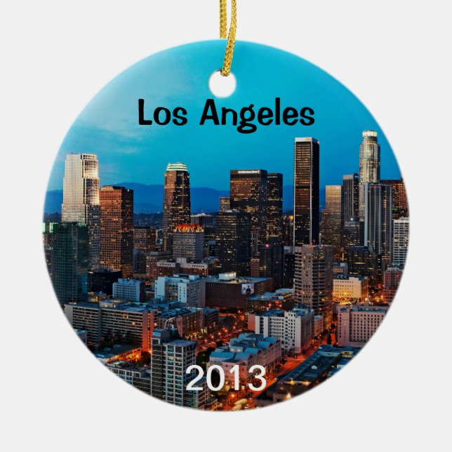 Los Angeles-minne Julgransprydnad Keramik (Framsidan)