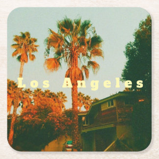 Los Angeles, Miracle Mile, West Hollywood Underlägg Papper Kvadrat