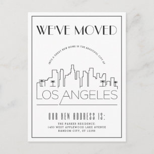 Los Angeles Modern Deco   Byte av Adress Meddelande Vykort