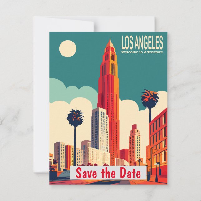 Los Angeles Moonlight Palms Inbjudan (Framsida)