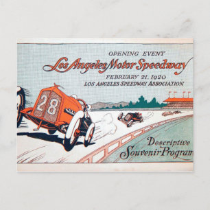 Los Angeles Motor Speedway-vykort Vykort