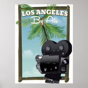 Los Angeles Movie Camera-reseaffisch Poster