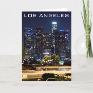Los Angeles natt - hälsningkort Kort