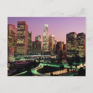 Los Angeles nattljus Vykort