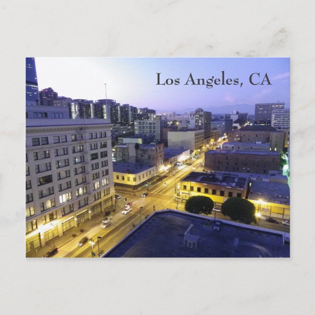 Los Angeles Night Postcard! Vykort (Framsida)