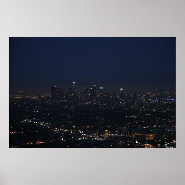 Los Angeles Night Skyline Poster (Framsidan)