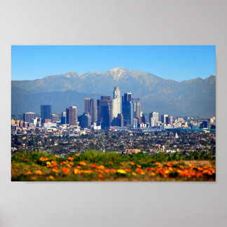 Los Angeles och San Gabriel Mountains Poster