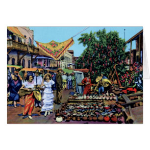 Los Angeles Olvera Street Hälsningskort